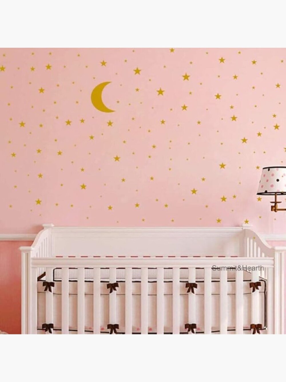 Moon and Stars Vinyl Wall Decal Sticker Set Nursery Decor